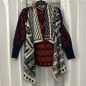 Open front drape cardigan